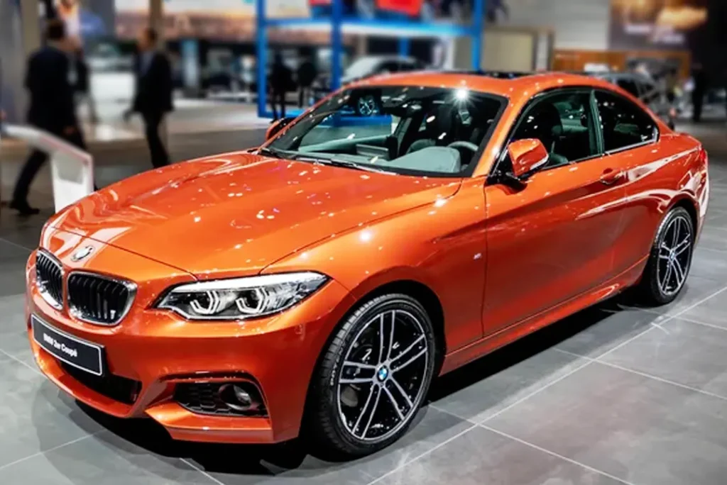 Orange colour BMW 2 Series Coupe car