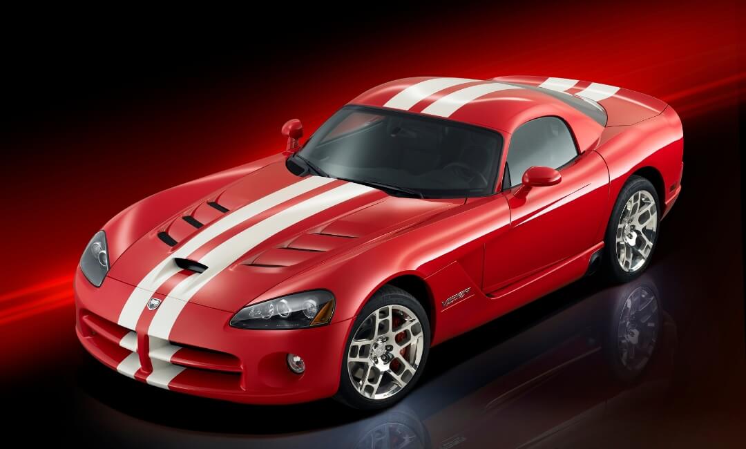 2008 Dodge Viper SRT-10 has 84-liter V10 engine that deliver 500 horsepower