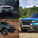 Toyota 4runner vs jeep wrangler vs ford bronco