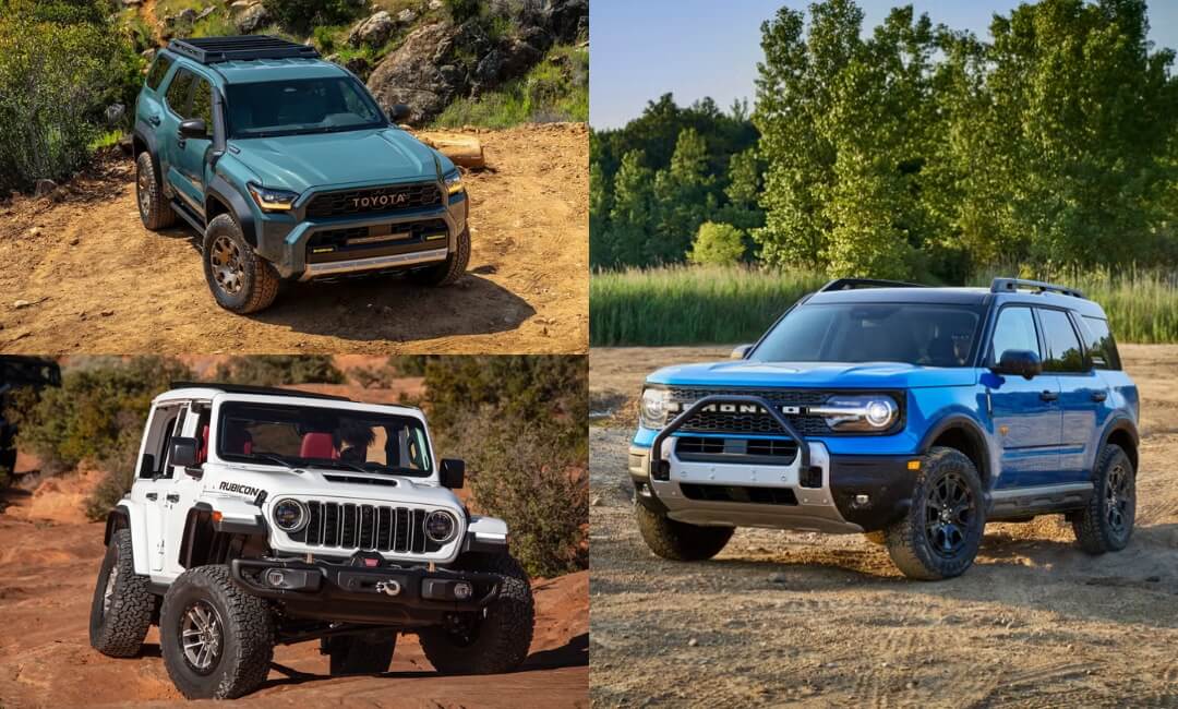 Toyota 4Runner vs Jeep Wrangler vs Ford Bronco Exterior Design