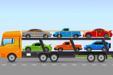 Car Transport Truck Illustration