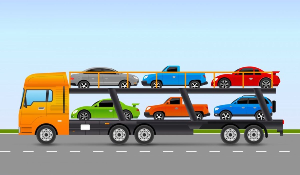 Car Transport Truck Illustration