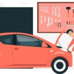 Auto mechanic concept illustration