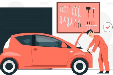 Auto mechanic concept illustration
