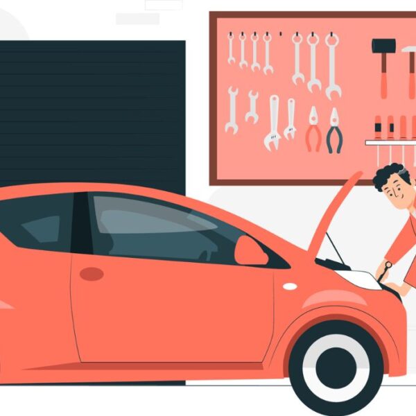 Auto mechanic concept illustration