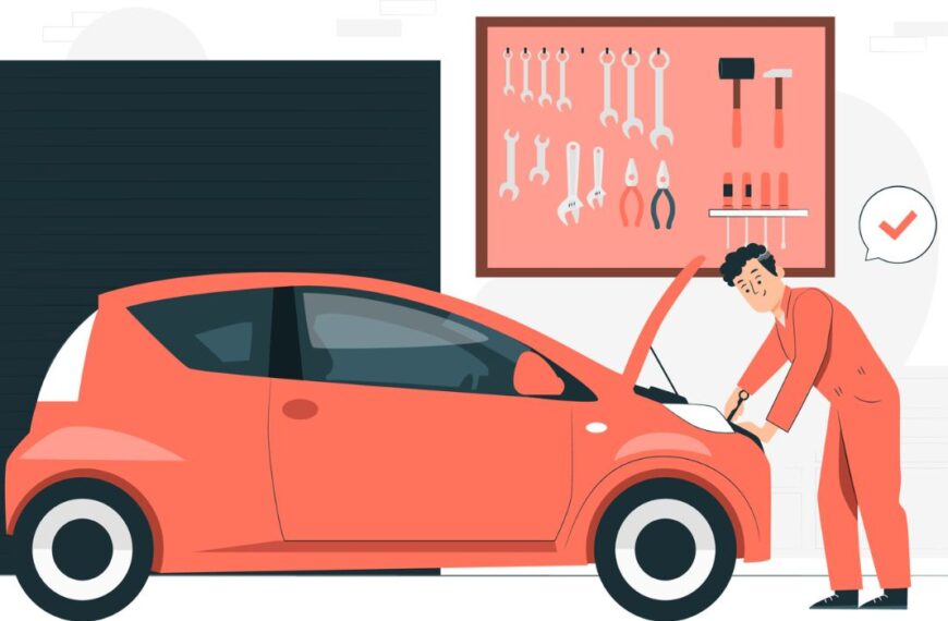 Auto mechanic concept illustration