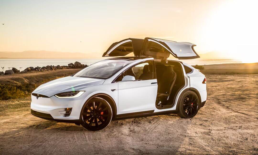 Tesla Model X with sliding doors