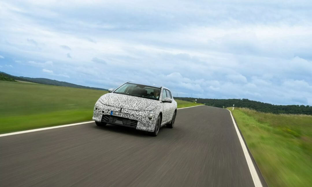 Kia EV4 during road testing