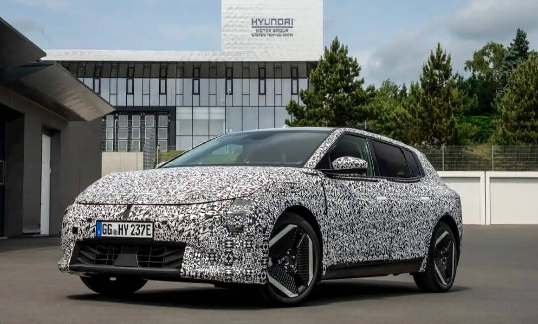 Kia EV4 during road testing
