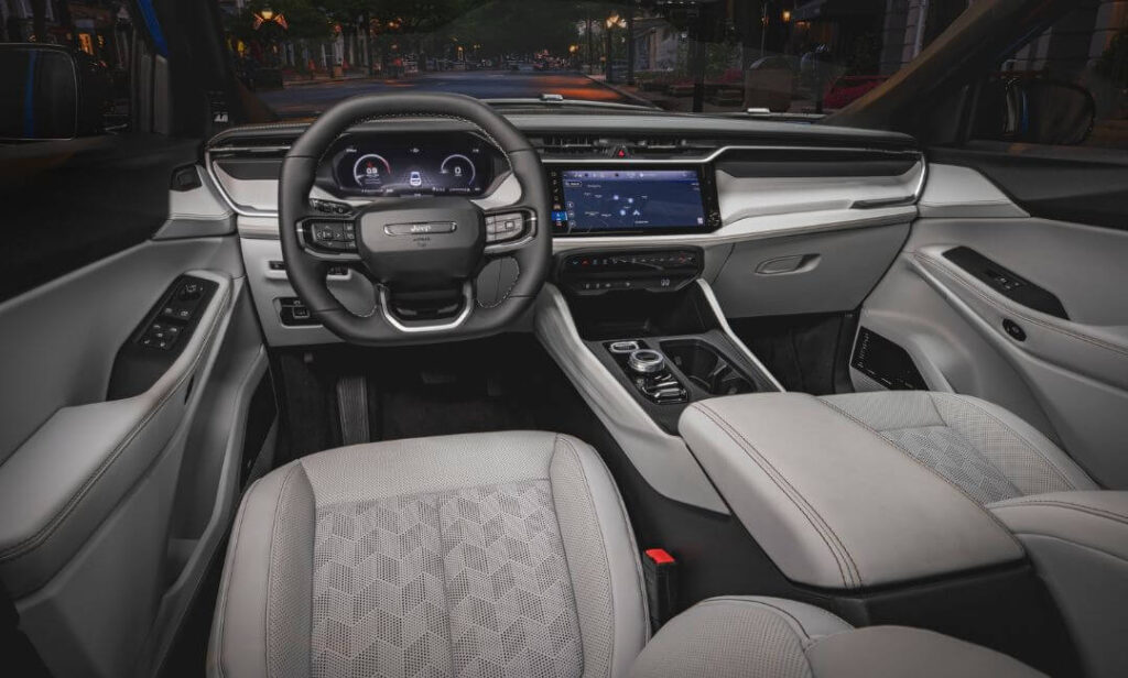 2026 Jeep Cherokee Overland interior in Arctic