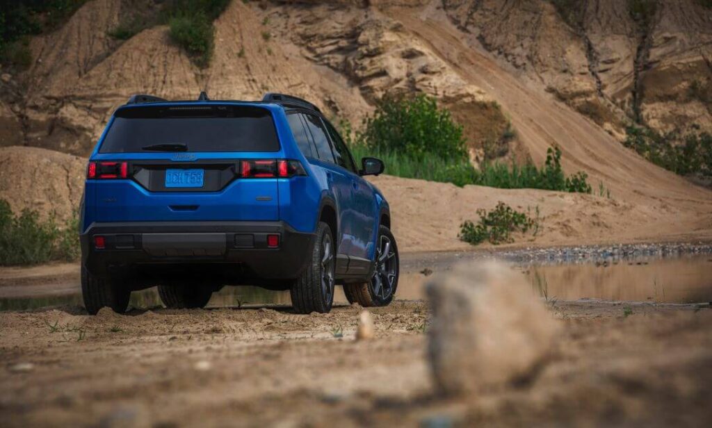 2026 Jeep Cherokee rear three-quarter view
