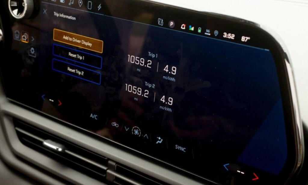 2026 chevy silverado ev trip meter 1059 miles range record