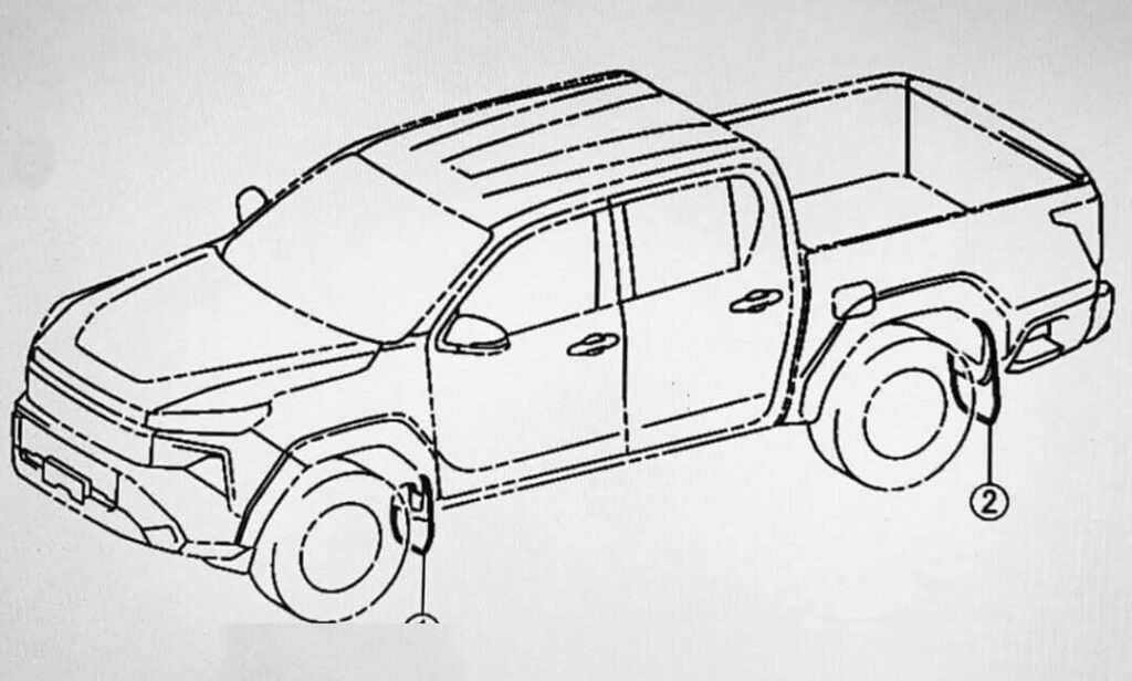 toyota hilux patent sketch