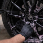 Testing wheel cleaner on black wheels